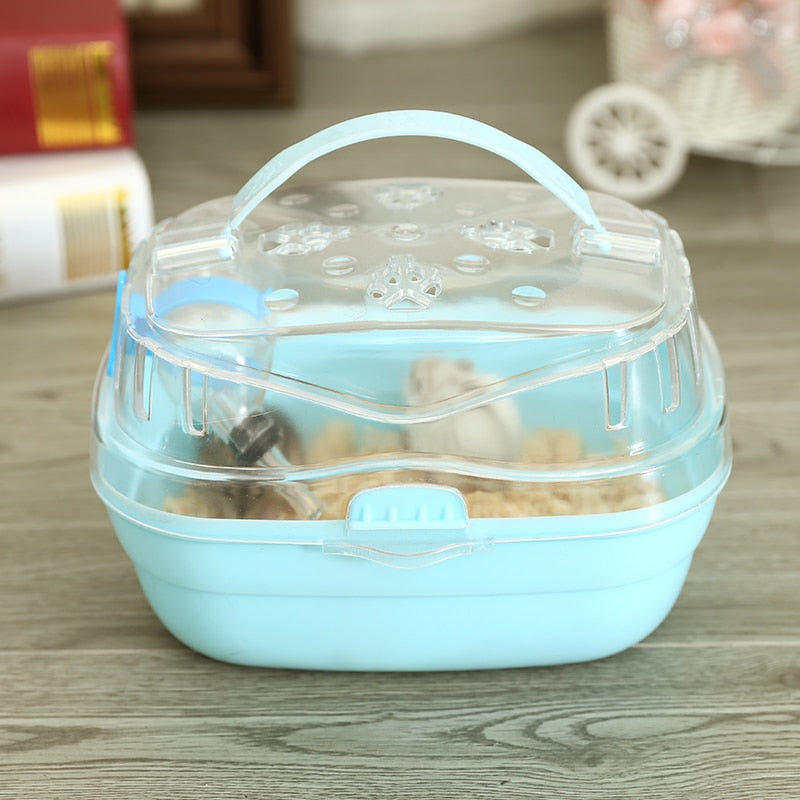 Hamster Cage Transparent Travel Cage Pet Out Cage Accessory Supplies Portable Hamster Cage Go Out To Carry Guinea Pig Cage