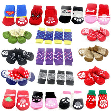 Load image into Gallery viewer, 25X60 MM Lovely Pet Fashion Pets Dogs Socks 4Pcs/Set Cute Puppy Dogs Pet Knits Socks Anti Slip Skid Bottom
