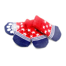 Load image into Gallery viewer, 25X60 MM Lovely Pet Fashion Pets Dogs Socks 4Pcs/Set Cute Puppy Dogs Pet Knits Socks Anti Slip Skid Bottom
