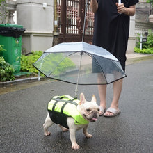 Load image into Gallery viewer, Teddy Bears Umbrella Raincoat Small Dog Transparent PE Pet Umbrella Rain Gear with Dog Leads waterproof in Rain Snowing
