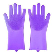 Load image into Gallery viewer, 1 Pair Pet Silicone Cleaning Gloves Dog Cat Bath Cleaning Brush Gloves Scrubber Rubber Kitchen Clean Tool
