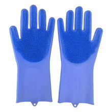 Load image into Gallery viewer, 1 Pair Pet Silicone Cleaning Gloves Dog Cat Bath Cleaning Brush Gloves Scrubber Rubber Kitchen Clean Tool
