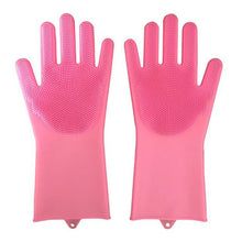 Load image into Gallery viewer, 1 Pair Pet Silicone Cleaning Gloves Dog Cat Bath Cleaning Brush Gloves Scrubber Rubber Kitchen Clean Tool
