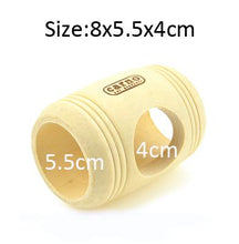 Load image into Gallery viewer, Wooden Small Pet Guinea Pig Toy Squirrel Totoro Springboard Hamster Tunnels Bird Toys Chinchilla Pet Rat Toys Small Animal House
